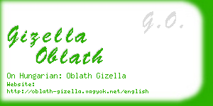 gizella oblath business card